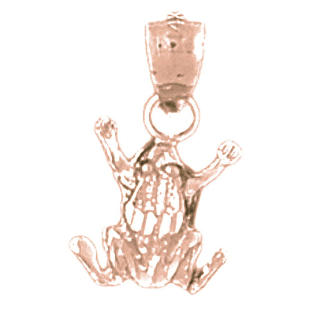14K or 18K Gold Frog Pendant
