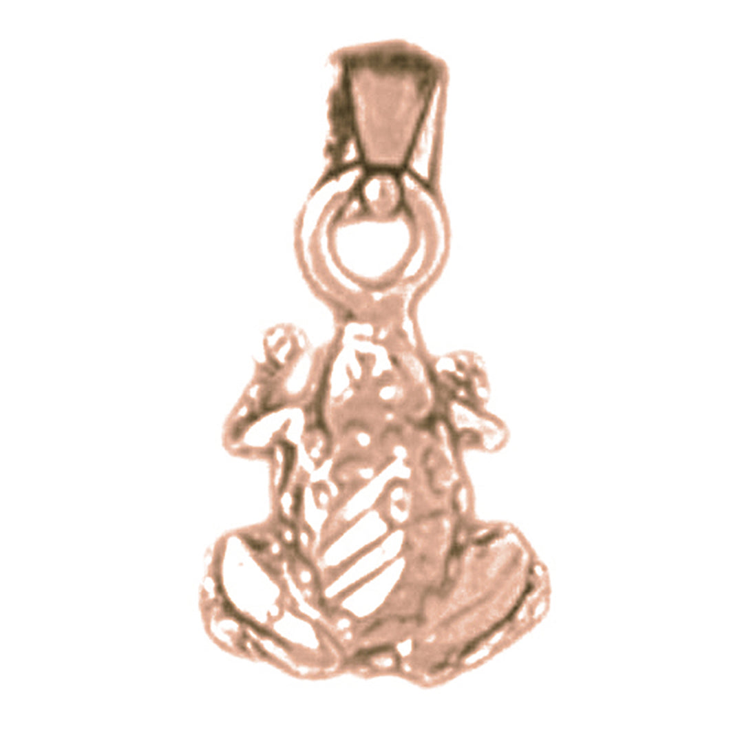 14K or 18K Gold Frog Pendant