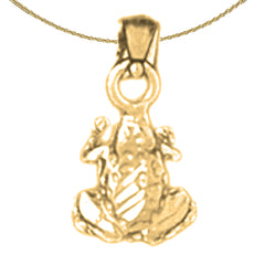 14K or 18K Gold Frog Pendant