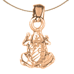 14K or 18K Gold Frog Pendant