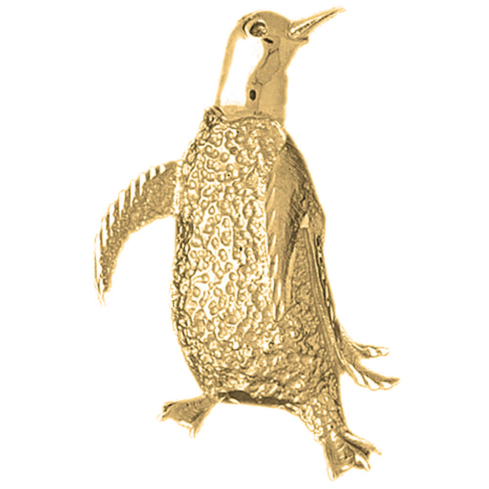 10K, 14K or 18K Gold Penguin Pendant