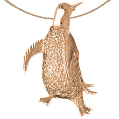 10K, 14K or 18K Gold Penguin Pendant