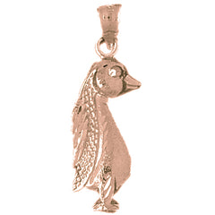 14K or 18K Gold Penguin Pendant