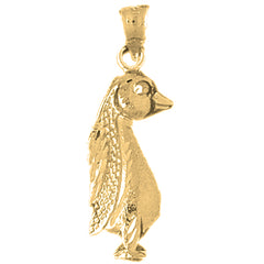 14K or 18K Gold Penguin Pendant