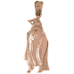 14K or 18K Gold Penguin Pendant