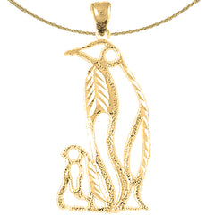 Colgante Pingüino de Oro de 14K o 18K