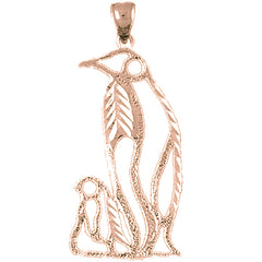 14K or 18K Gold Penguin Pendant