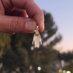 Colgante Pingüino de Oro de 10K, 14K o 18K