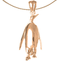 Colgante Pingüino de Oro de 10K, 14K o 18K