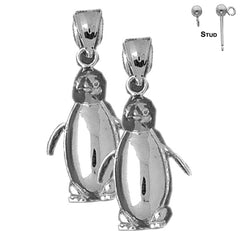 14K or 18K Gold Penguin Earrings