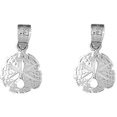 14K or 18K Gold 19mm Sand Dollar Earrings