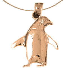 10K, 14K or 18K Gold Penguin Pendant