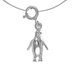14K oder 18K Gold Pinguin Anhänger
