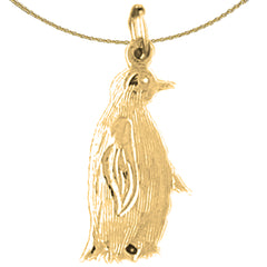 14K or 18K Gold Penguin Pendant