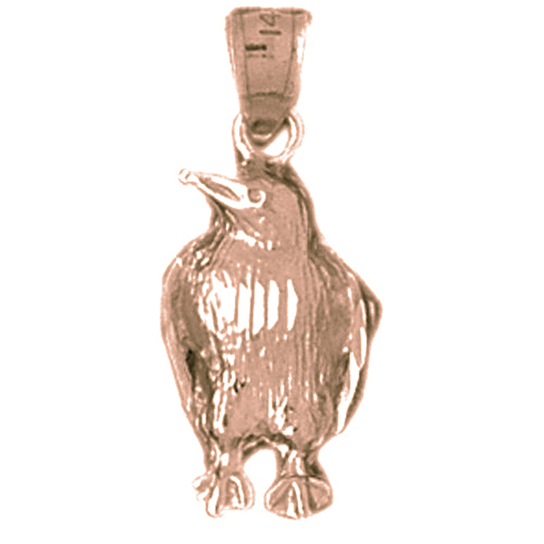 14K or 18K Gold Baby Penguin Pendant