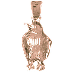 14K or 18K Gold Baby Penguin Pendant