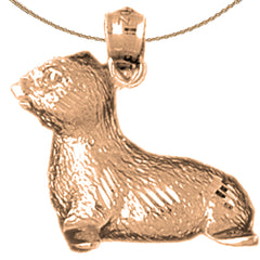 10K, 14K or 18K Gold Baby Seal Pendant