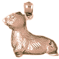 10K, 14K or 18K Gold Baby Seal Pendant