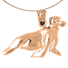 10K, 14K or 18K Gold Seal Pendant