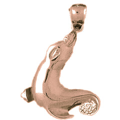 10K, 14K or 18K Gold Seal Pendant