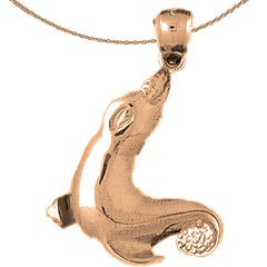 10K, 14K or 18K Gold Seal Pendant