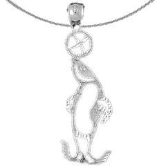 14K or 18K Gold Seal With Ball Pendant