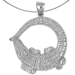 10K, 14K or 18K Gold Alligator Pendant