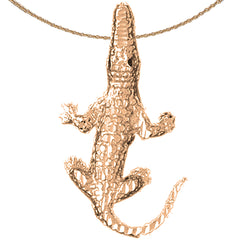 Krokodilanhänger aus 10 Karat, 14 Karat oder 18 Karat Gold