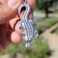 10K, 14K or 18K Gold Alligator Pendant