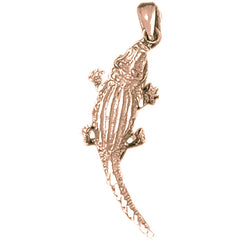 10K, 14K or 18K Gold Alligator Pendant