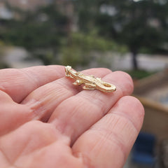 10K, 14K or 18K Gold Alligator Pendant