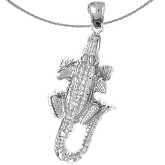 10K, 14K or 18K Gold Alligator Pendant