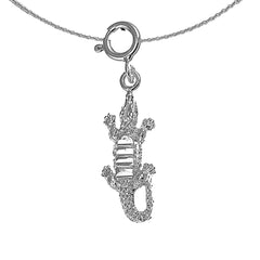 14K or 18K Gold Crocodile Pendant