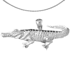 10K, 14K or 18K Gold Crocodile Pendant