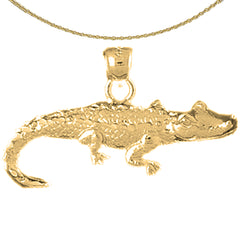 10K, 14K or 18K Gold Lizard Pendant