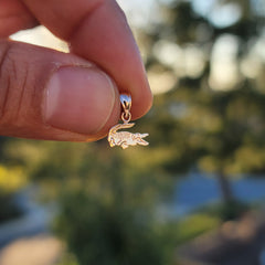 14K or 18K Gold Alligator Pendant