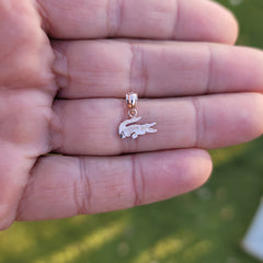 14K or 18K Gold Alligator Pendant
