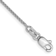 14K White Gold 1mm Spiga (Wheat) Chain