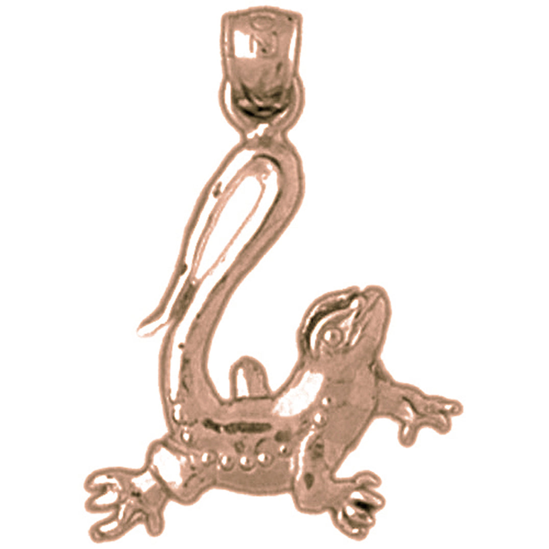 14K or 18K Gold Iguana Pendant