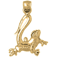 14K or 18K Gold Iguana Pendant