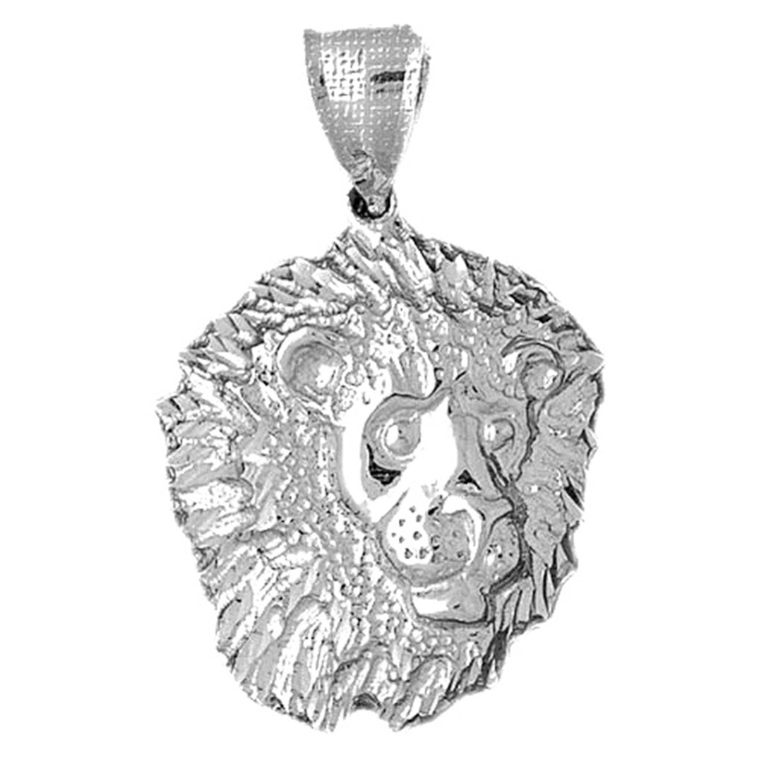 10K, 14K or 18K Gold Lion Head Pendant