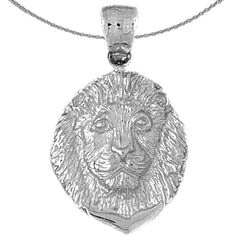 10K, 14K or 18K Gold Lion Head Pendant