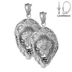 14K or 18K Gold Lion Head Earrings