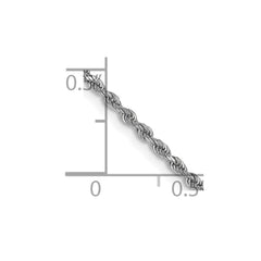 14 Karat Weißgold 1,5 mm Seilkette mit Diamantschliff