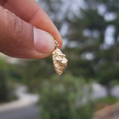 10K, 14K or 18K Gold Lion Head Pendant