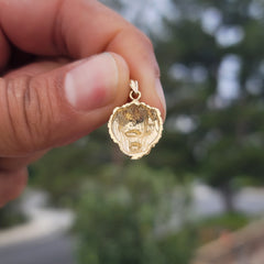 10K, 14K or 18K Gold Lion Head Pendant