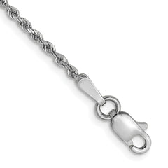 14K White Gold 1.5mm Diamond-cut Rope Chain