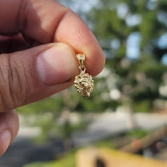 14K or 18K Gold Lion Head Pendant