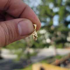 14K oder 18K Gold Löwenkopf Anhänger