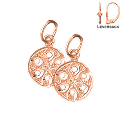 14K or 18K Gold Sand Dollar Earrings